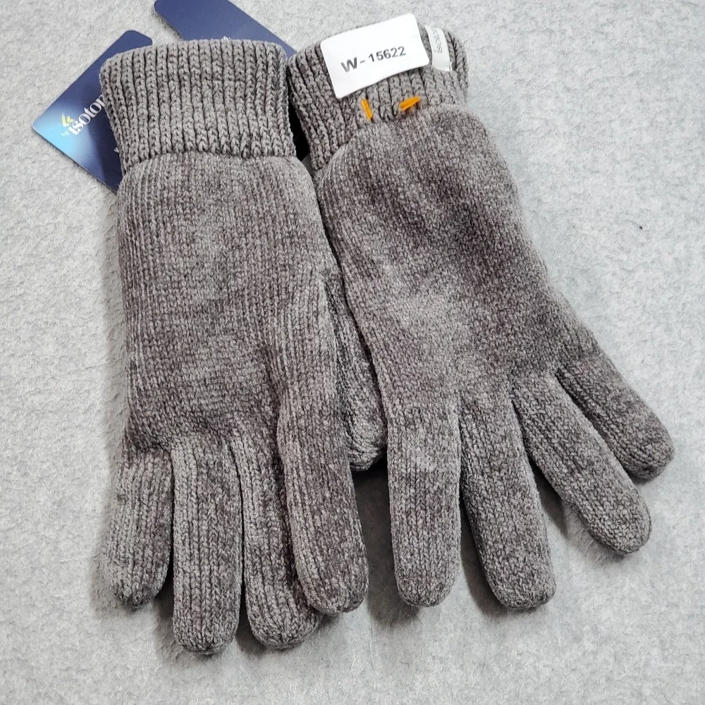 Isotoner Women 1SZ Gray Gloves 20315 Lined
